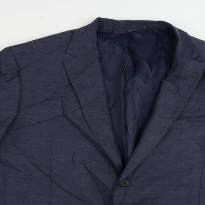 Mens UK Size 46 Marks and Spencer Regular Blue Suit Jacket