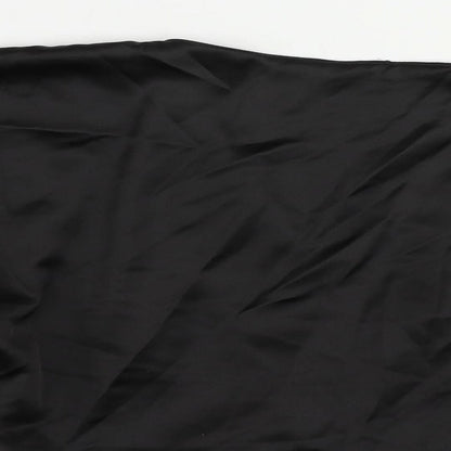 Womens UK Size M Zara Black Cropped Blouse