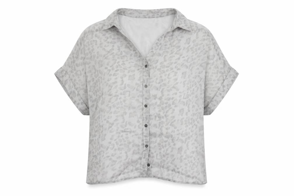 Womens UK Size 14 Marks and Spencer Grey Basic Button-Up