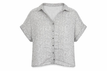 Womens UK Size 14 Marks and Spencer Grey Basic Button-Up