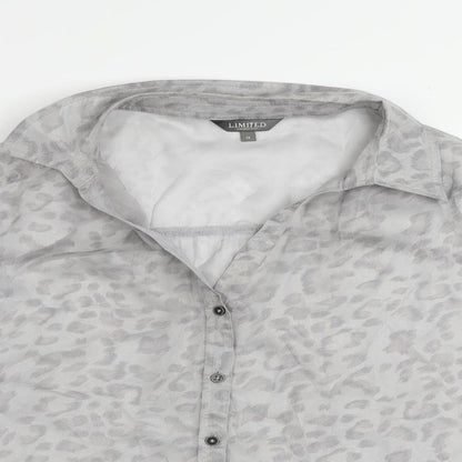 Womens UK Size 14 Marks and Spencer Grey Basic Button-Up