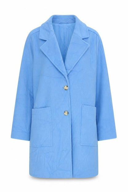 Marks & Spencer Womens Blue Overcoat Coat Size 12 Button