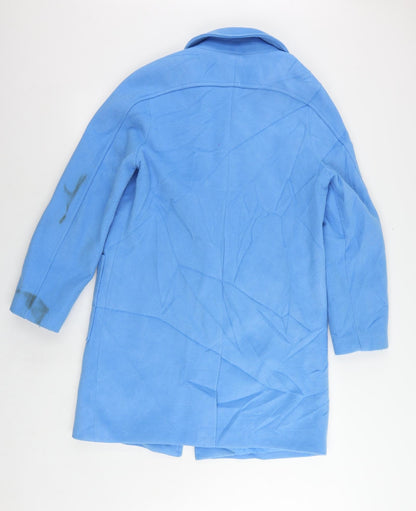 Womens UK Size 12 Marks and Spencer Blue Overcoat