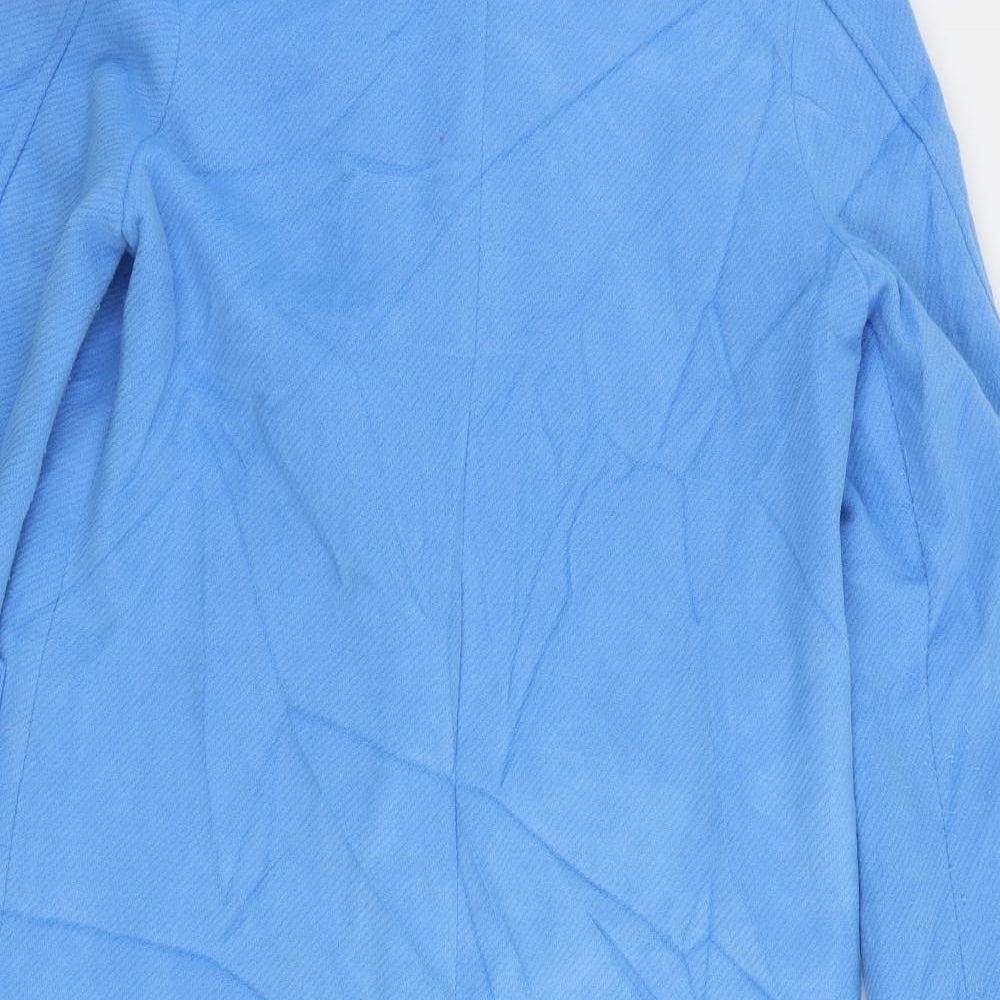 Womens UK Size 12 Marks and Spencer Blue Overcoat