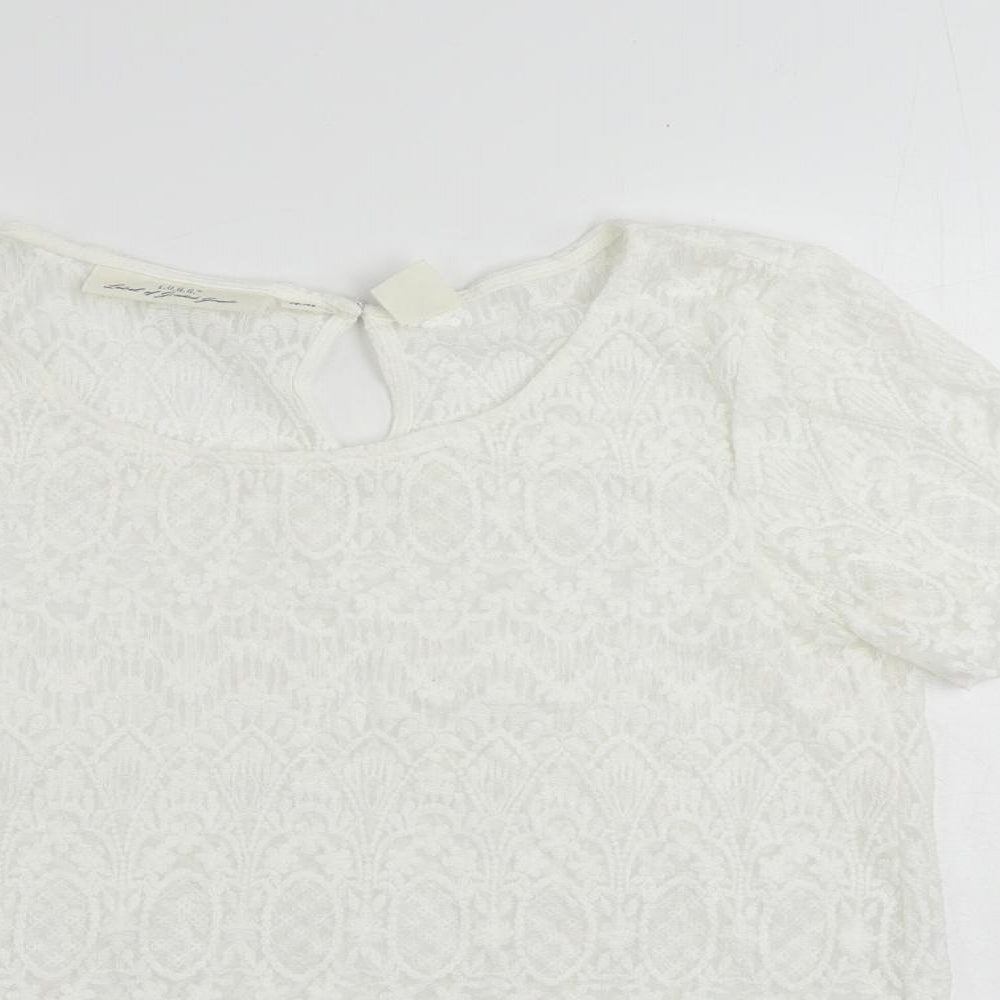 Womens UK Size 10 H&M White Basic Blouse
