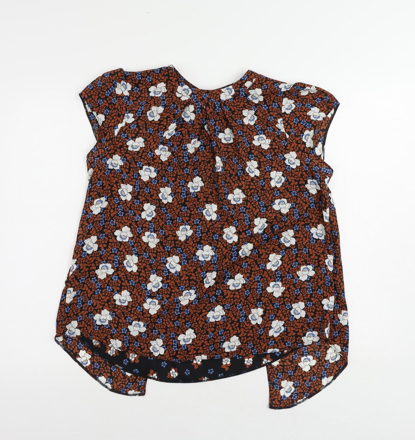 Womens UK Size 14 Dorothy Perkins Brown Basic Blouse
