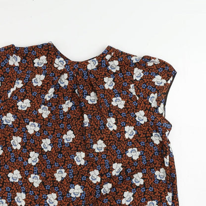 Womens UK Size 14 Dorothy Perkins Brown Basic Blouse
