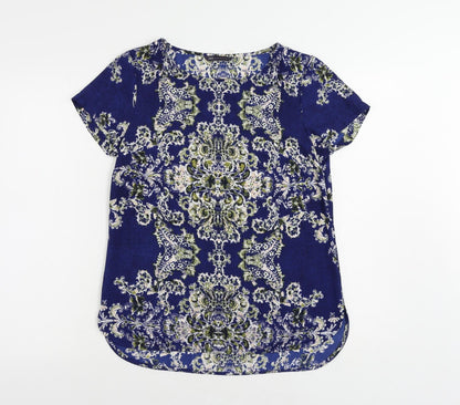 Womens UK Size 8 Marks and Spencer Blue Basic Blouse