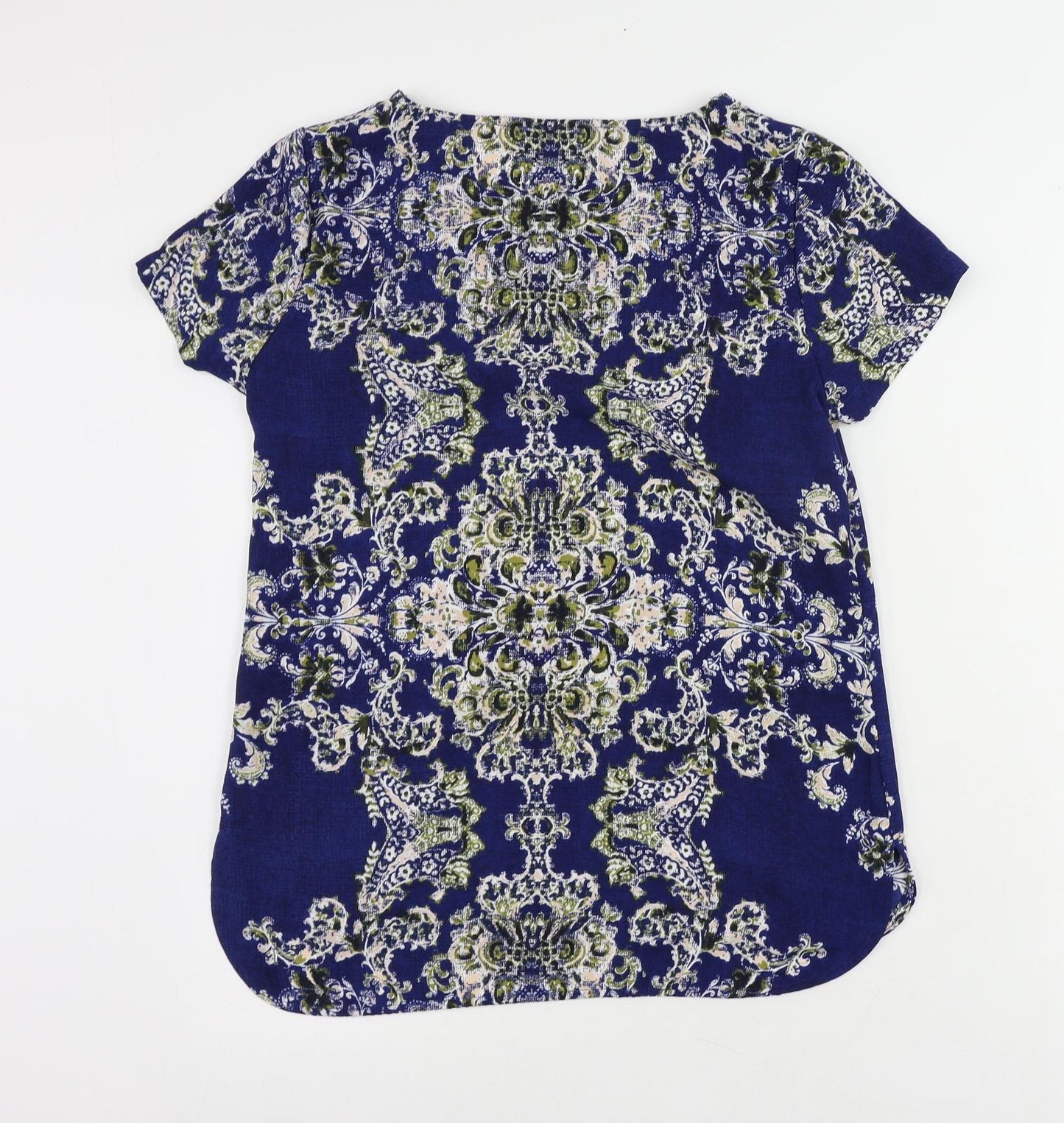 Womens UK Size 8 Marks and Spencer Blue Basic Blouse