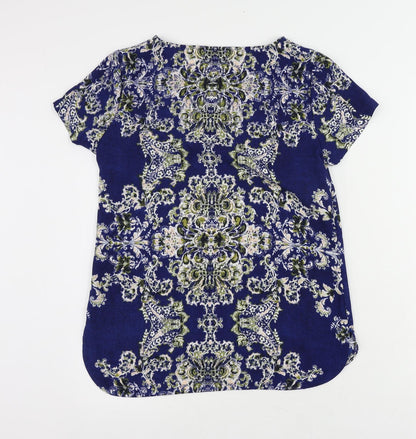 Womens UK Size 8 Marks and Spencer Blue Basic Blouse