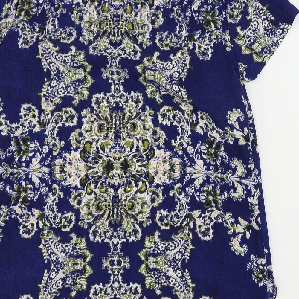 Womens UK Size 8 Marks and Spencer Blue Basic Blouse