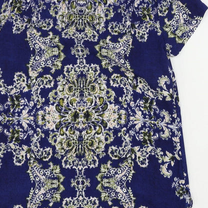 Womens UK Size 8 Marks and Spencer Blue Basic Blouse