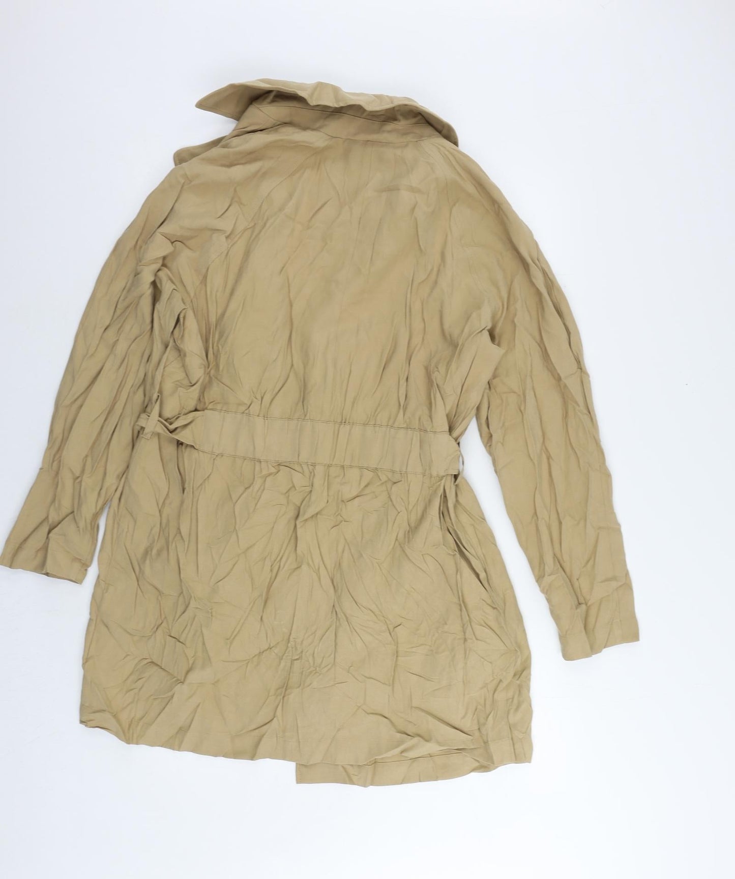 Womens UK Size 14 Marks and Spencer Beige Overcoat