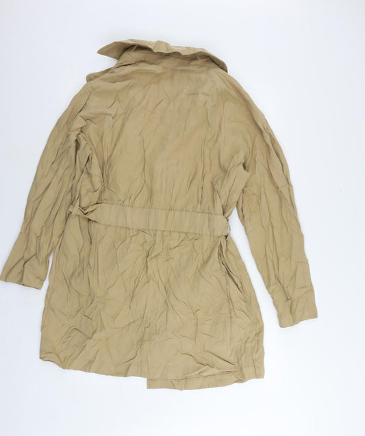 Womens UK Size 14 Marks and Spencer Beige Overcoat
