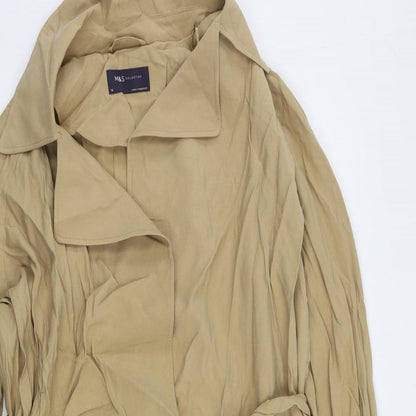 Womens UK Size 14 Marks and Spencer Beige Overcoat