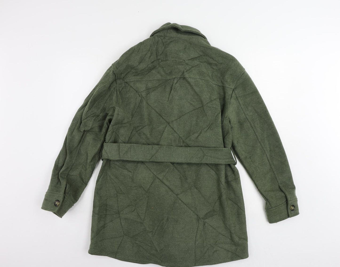 Womens UK Size 10 Marks and Spencer Green Pea Coat
