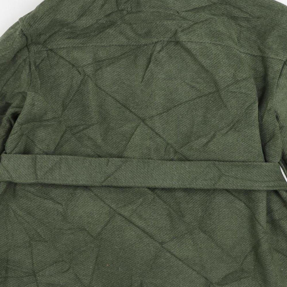 Womens UK Size 10 Marks and Spencer Green Pea Coat