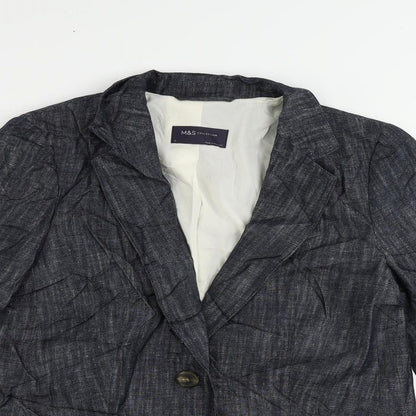 Womens UK Size 8 Marks and Spencer Blue Jacket