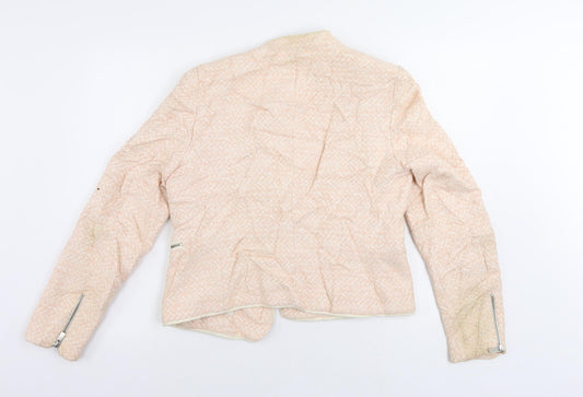 Mango Womens Pink Jacket Blazer Size L - Open
