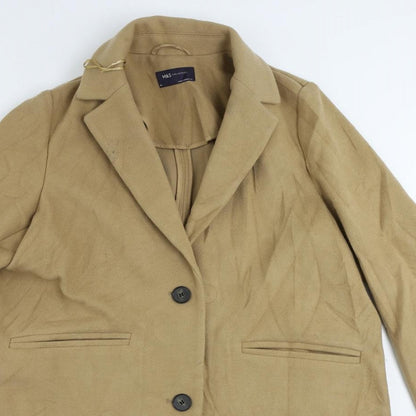 Womens UK Size 14 Marks and Spencer Beige Overcoat