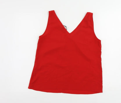 Womens UK Size M VERO MODA Red Basic Tank