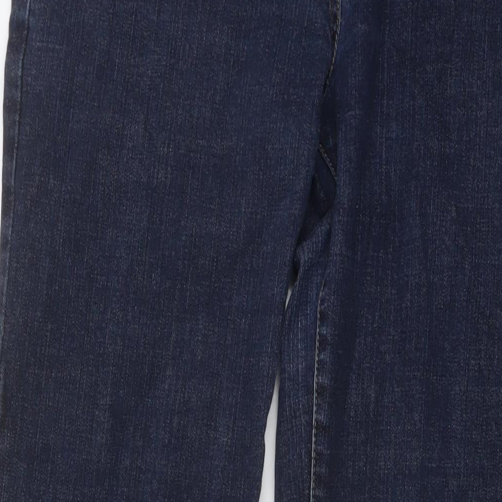 Authentic Womens Blue Cotton Flared Jeans Size 12 L32 in Regular Button - Vintage