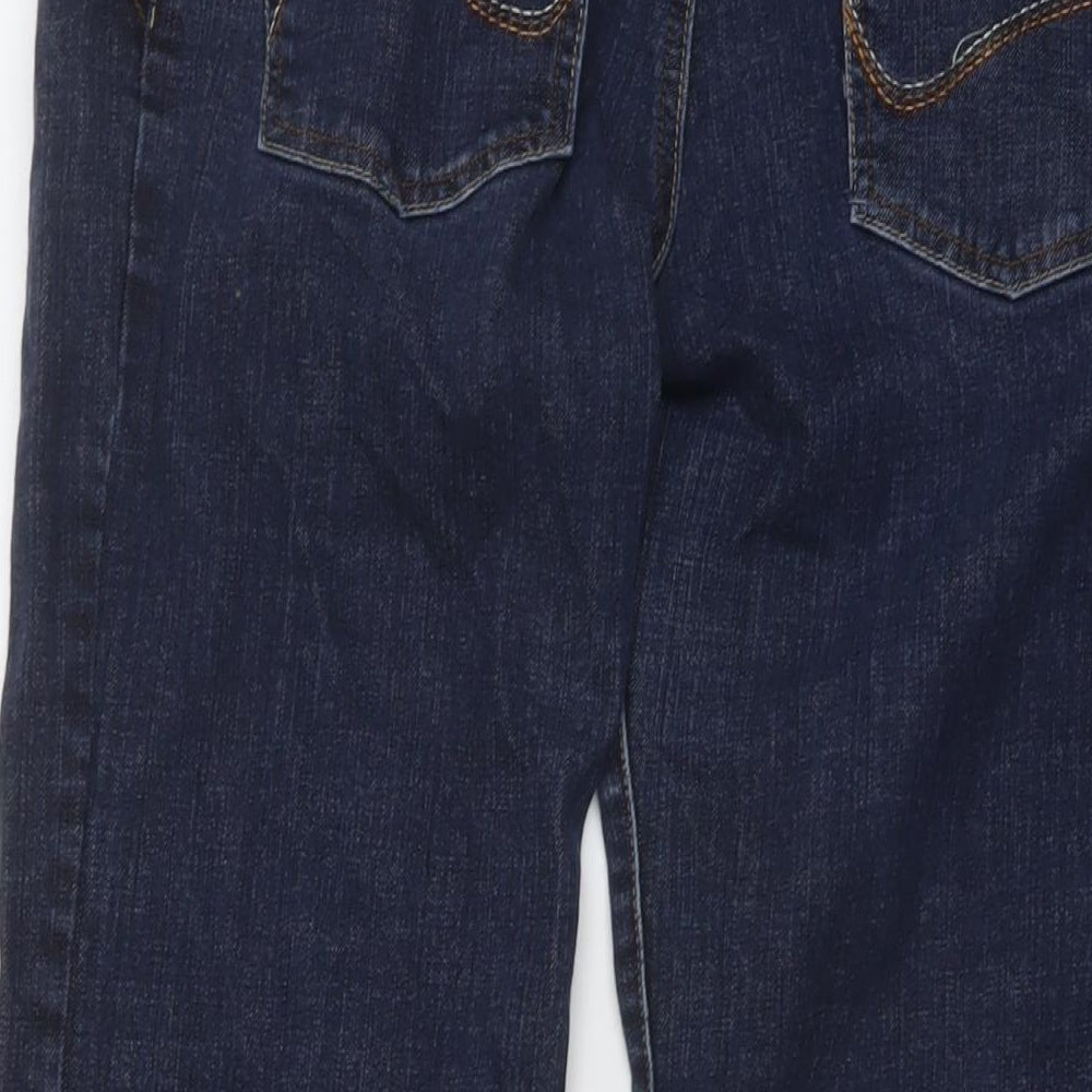 Authentic Womens Blue Cotton Flared Jeans Size 12 L32 in Regular Button - Vintage