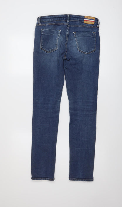 El Ganso Womens Blue Cotton Tapered Jeans Size 10 L30 in Regular Button