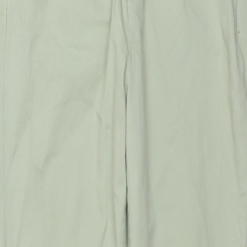 Denim & Co. Womens Green Cotton Tapered Jeans Size 8 L28 in Regular Button