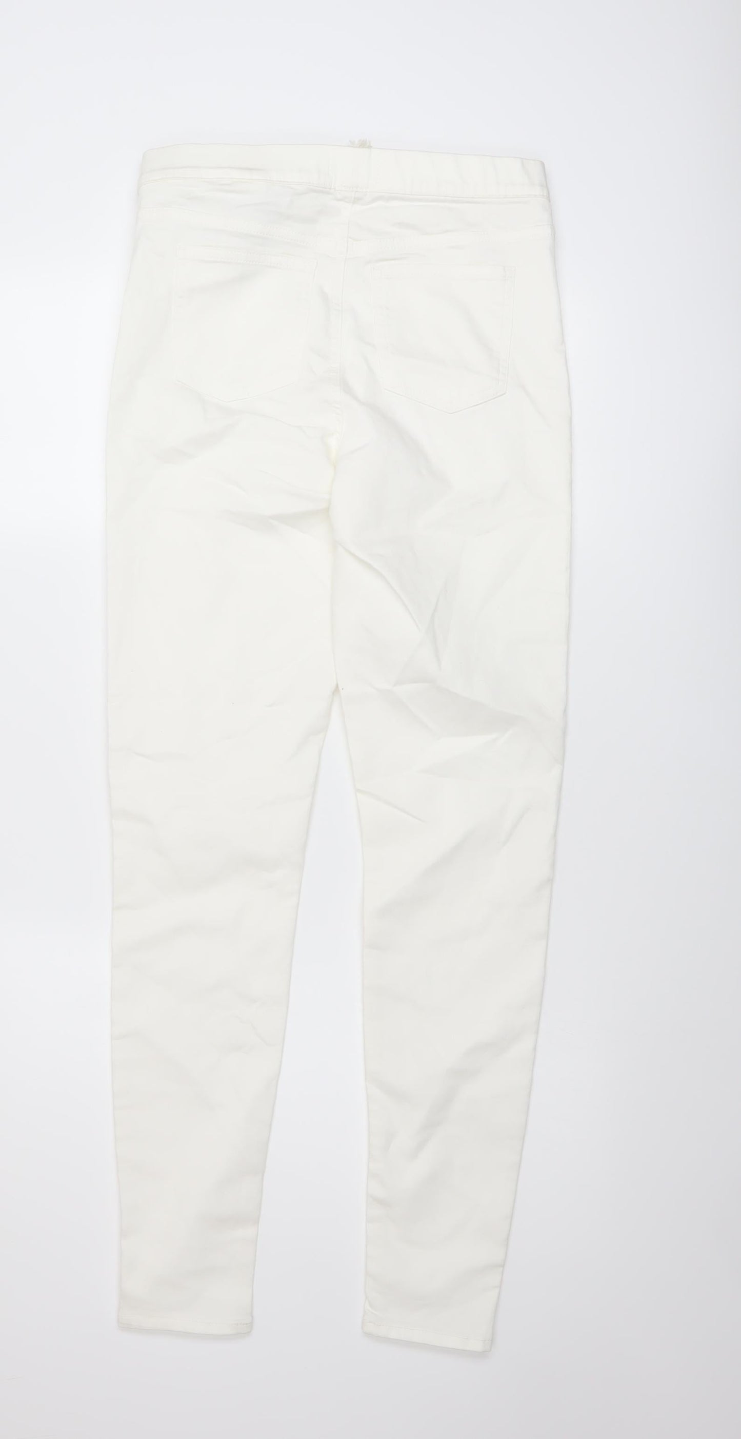 Womens UK Size 10 Marks and Spencer Regular Fit Jegging Ivory Jeans