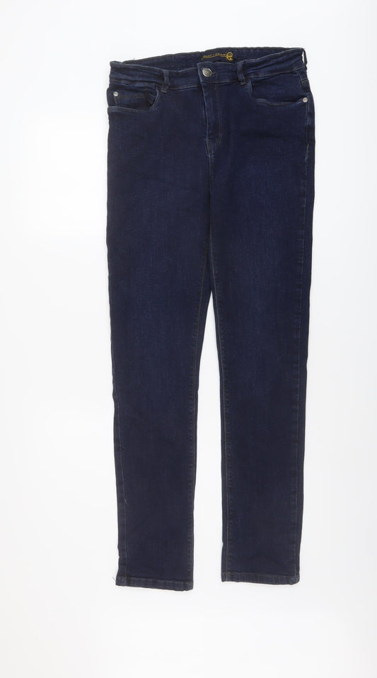 Fremont + Harris Mens Blue Cotton Skinny Jeans Size 34 in L31 in Regular Button