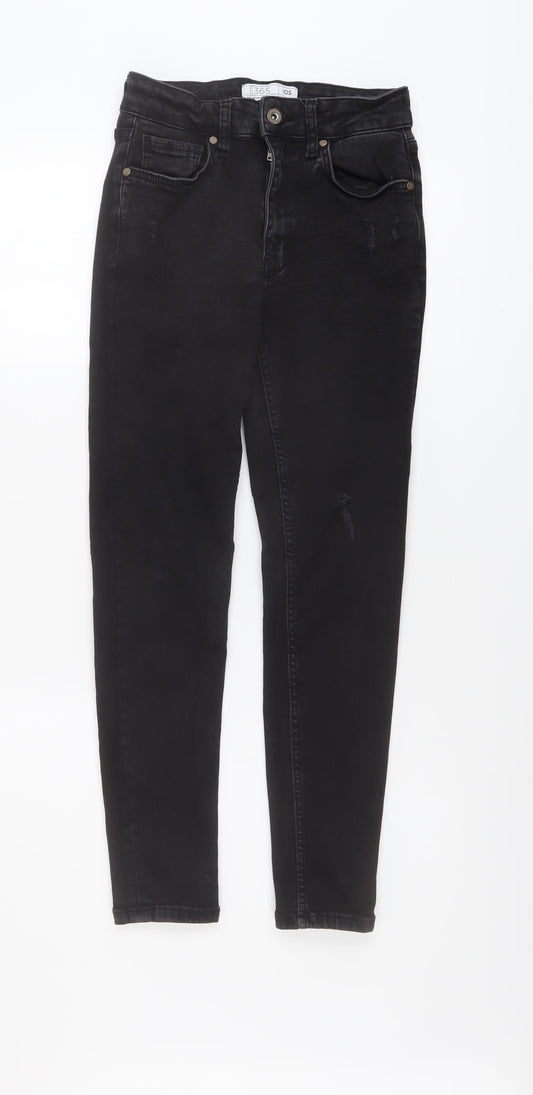 365 Denim Womens Black Cotton Skinny Jeans Size 10 L25 in Regular Button