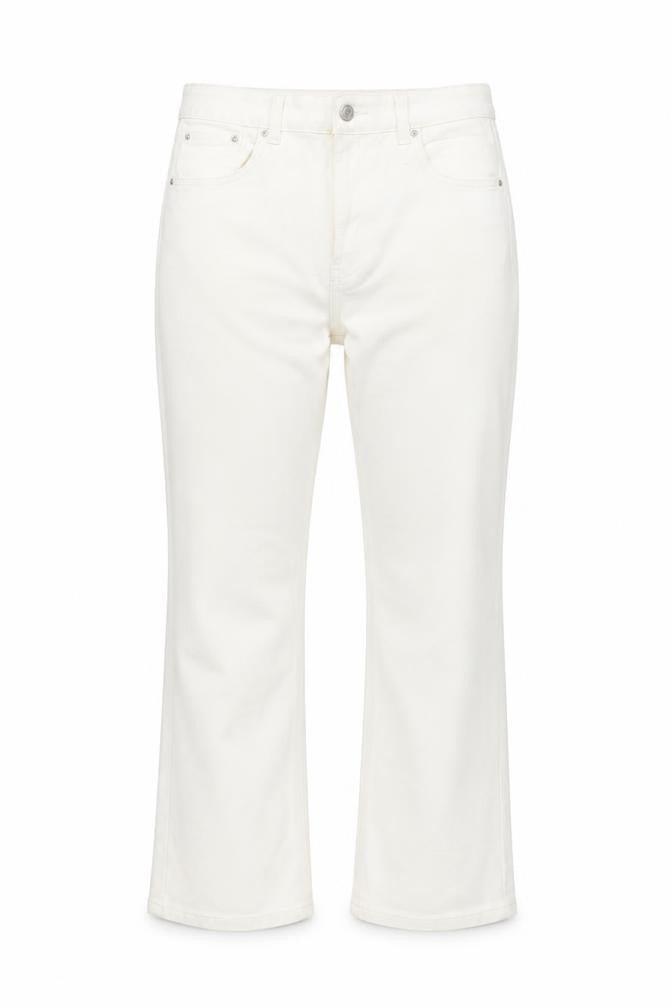 Womens UK Size 10 Pull&Bear Regular Fit Bootcut Ivory Jeans