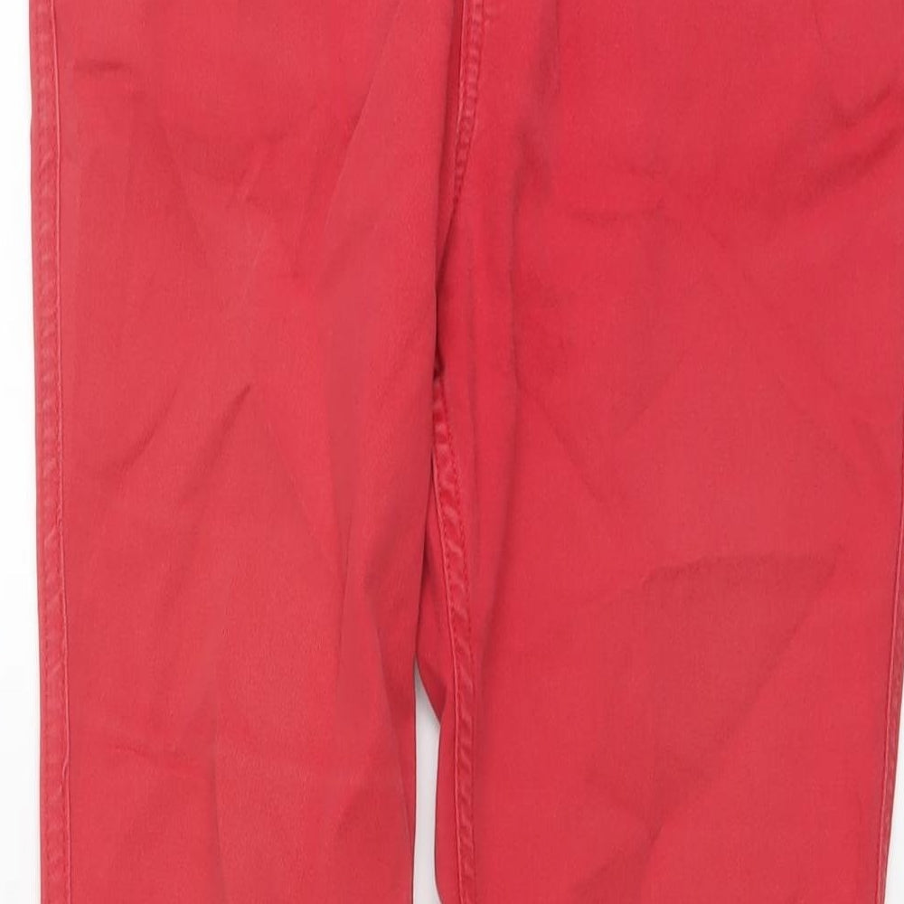 Per Una Womens Pink Cotton Straight Jeans Size 10 L31 in Regular Button