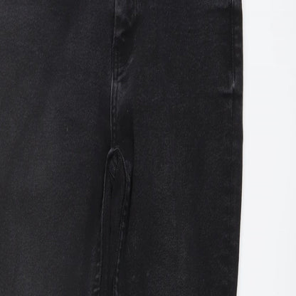 Denim & Co. Womens Black Cotton Skinny Jeans Size 12 L26 in Regular Button