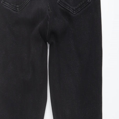 Denim & Co. Womens Black Cotton Skinny Jeans Size 12 L26 in Regular Button