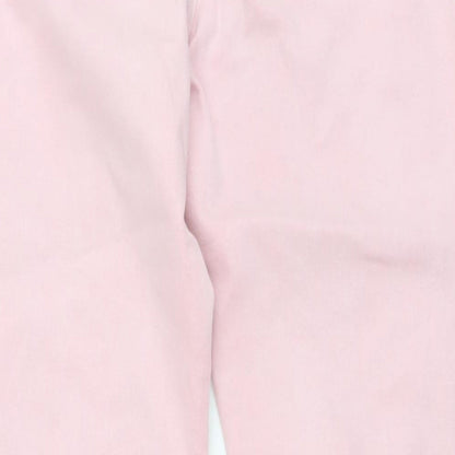 Zara Womens Pink Cotton Straight Jeans Size 12 L33 in Regular Button