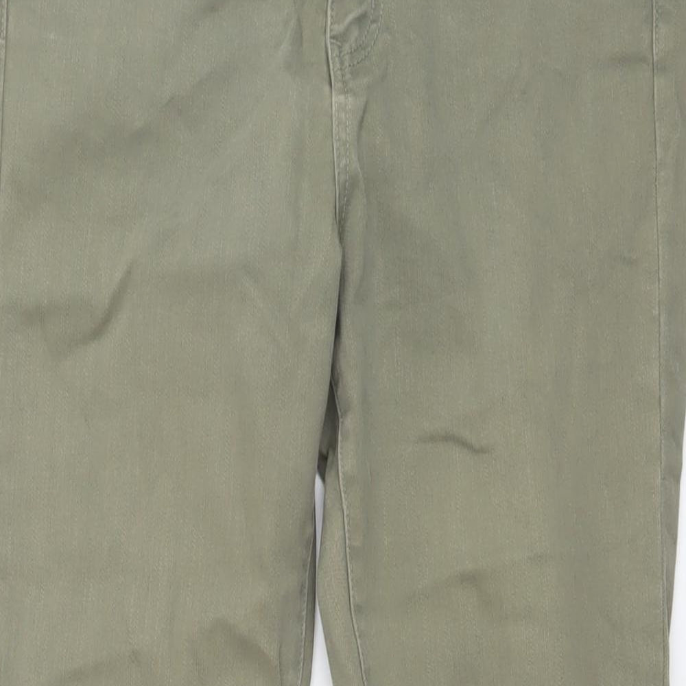 Uniqlo Womens Green Cotton Straight Jeans Size 28 in L28 in Regular Button