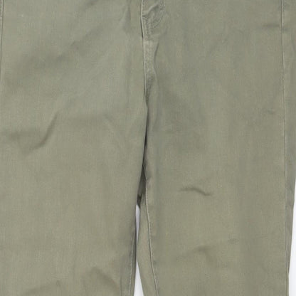 Uniqlo Womens Green Cotton Straight Jeans Size 28 in L28 in Regular Button