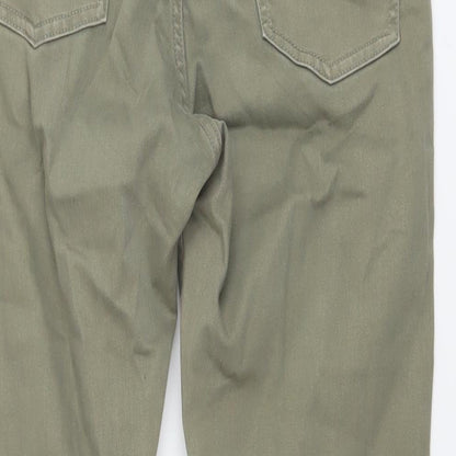Uniqlo Womens Green Cotton Straight Jeans Size 28 in L28 in Regular Button