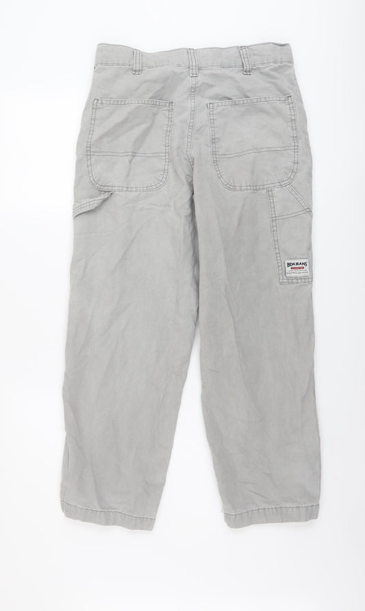 BDG Womens Grey Cotton Cargo Trousers Size 28 in L25 in Regular Button