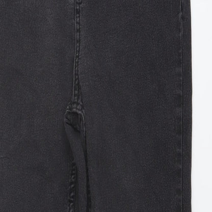 New Look Womens Grey Cotton Skinny Jeans Size 14 L27 in Regular Button