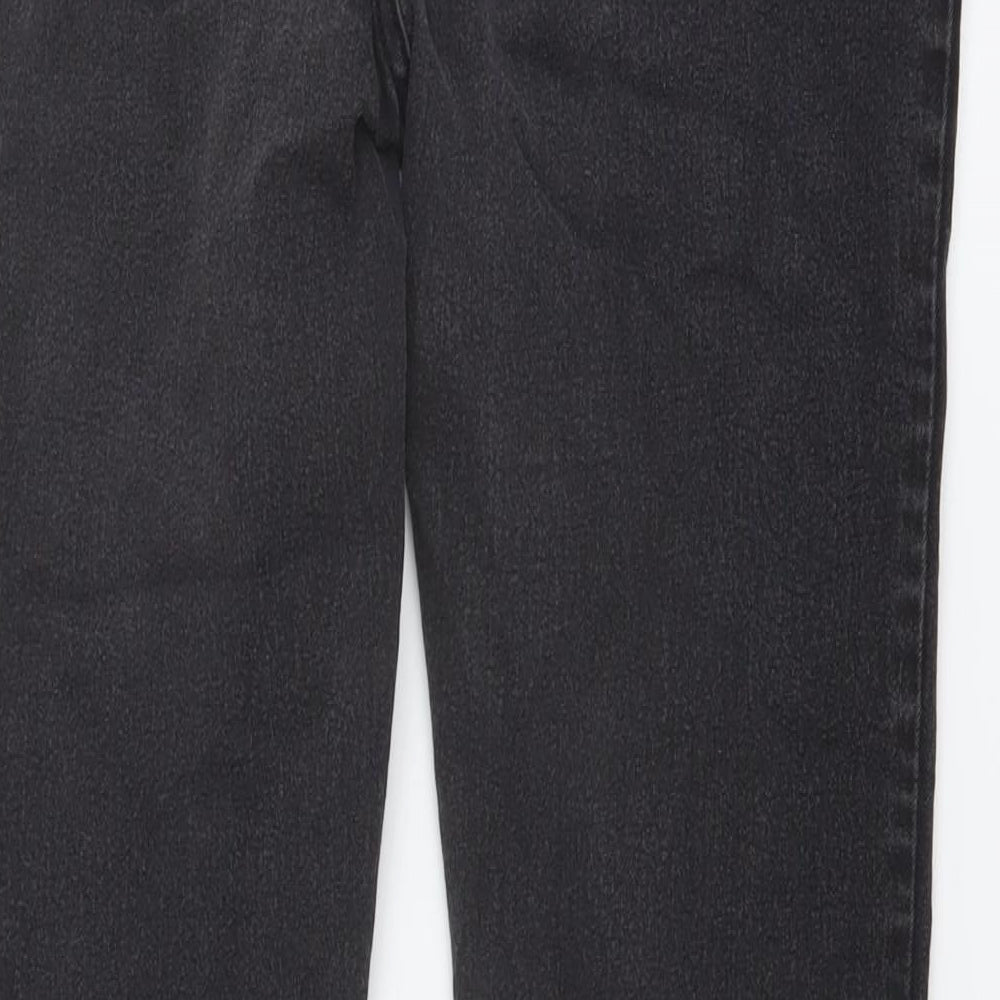 New Look Womens Grey Cotton Skinny Jeans Size 14 L27 in Regular Button