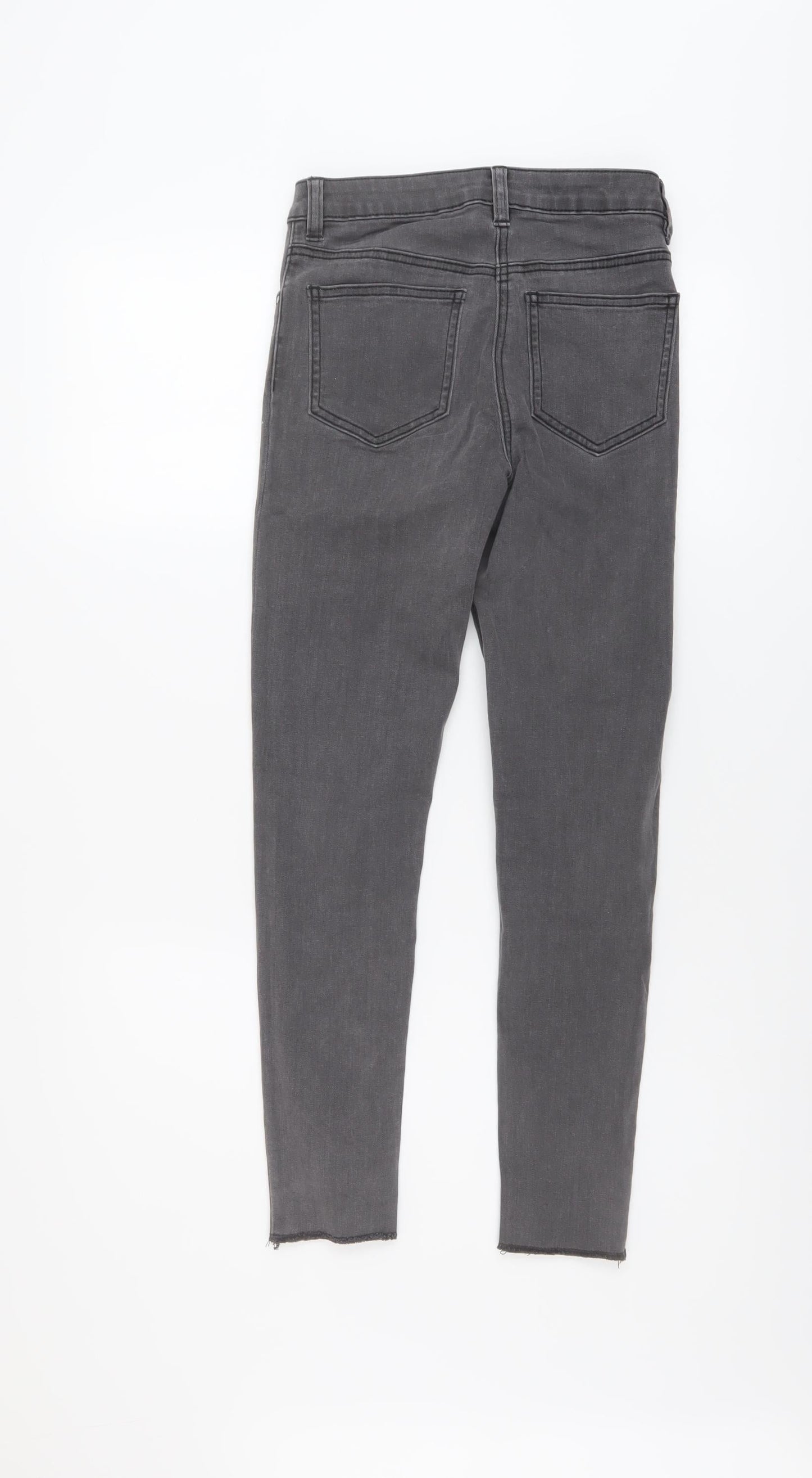 George Girls Grey Cotton Skinny Jeans Size 11-12 Years Regular Button