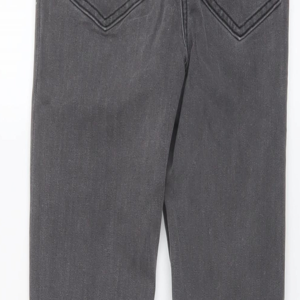 George Girls Grey Cotton Skinny Jeans Size 11-12 Years Regular Button
