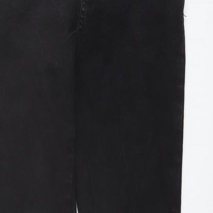 Denim & Co. Womens Black Cotton Skinny Jeans Size 10 L30 in Regular Button