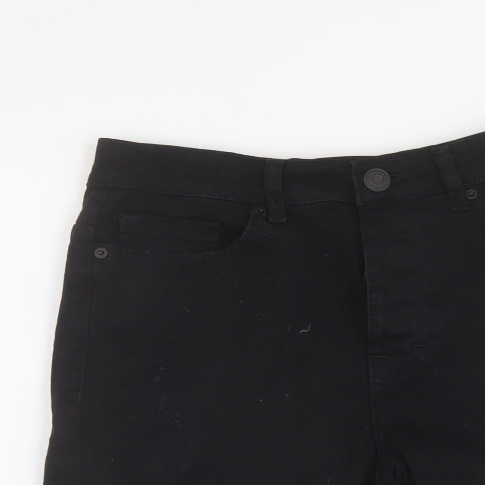 Denim & Co. Mens Black Cotton Bermuda Shorts Size 28 in L11 in Regular Button