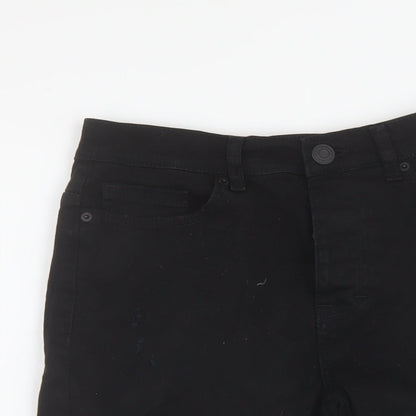 Denim & Co. Mens Black Cotton Bermuda Shorts Size 28 in L11 in Regular Button