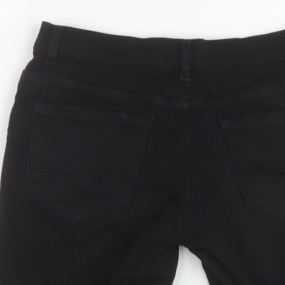 Denim & Co. Mens Black Cotton Bermuda Shorts Size 28 in L11 in Regular Button