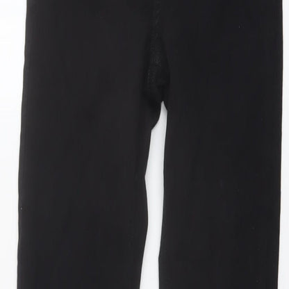 Topshop Womens Black Cotton Skinny Jeans Size 24 in L28 in Regular Button